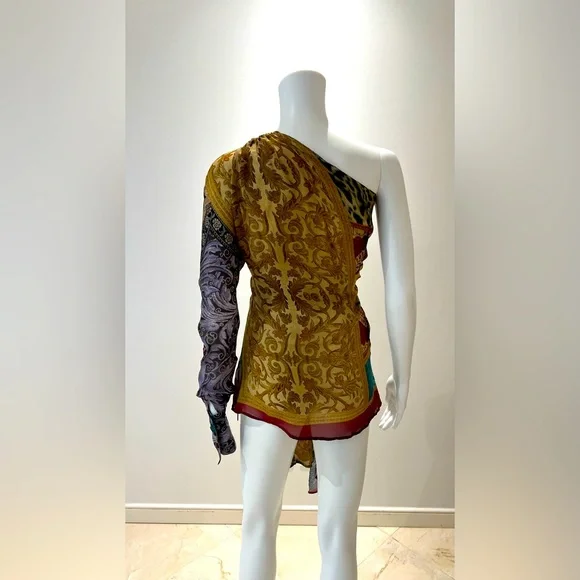 Vintage Roberto Cavalli fall 2004 Runway one-sleeve blouse - Picture 13 of 15